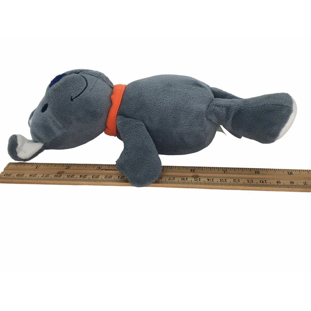 Carters Just One You Plush Gray Bulldog‎ Puppy Dog Baby Toy Orange Collar 2012